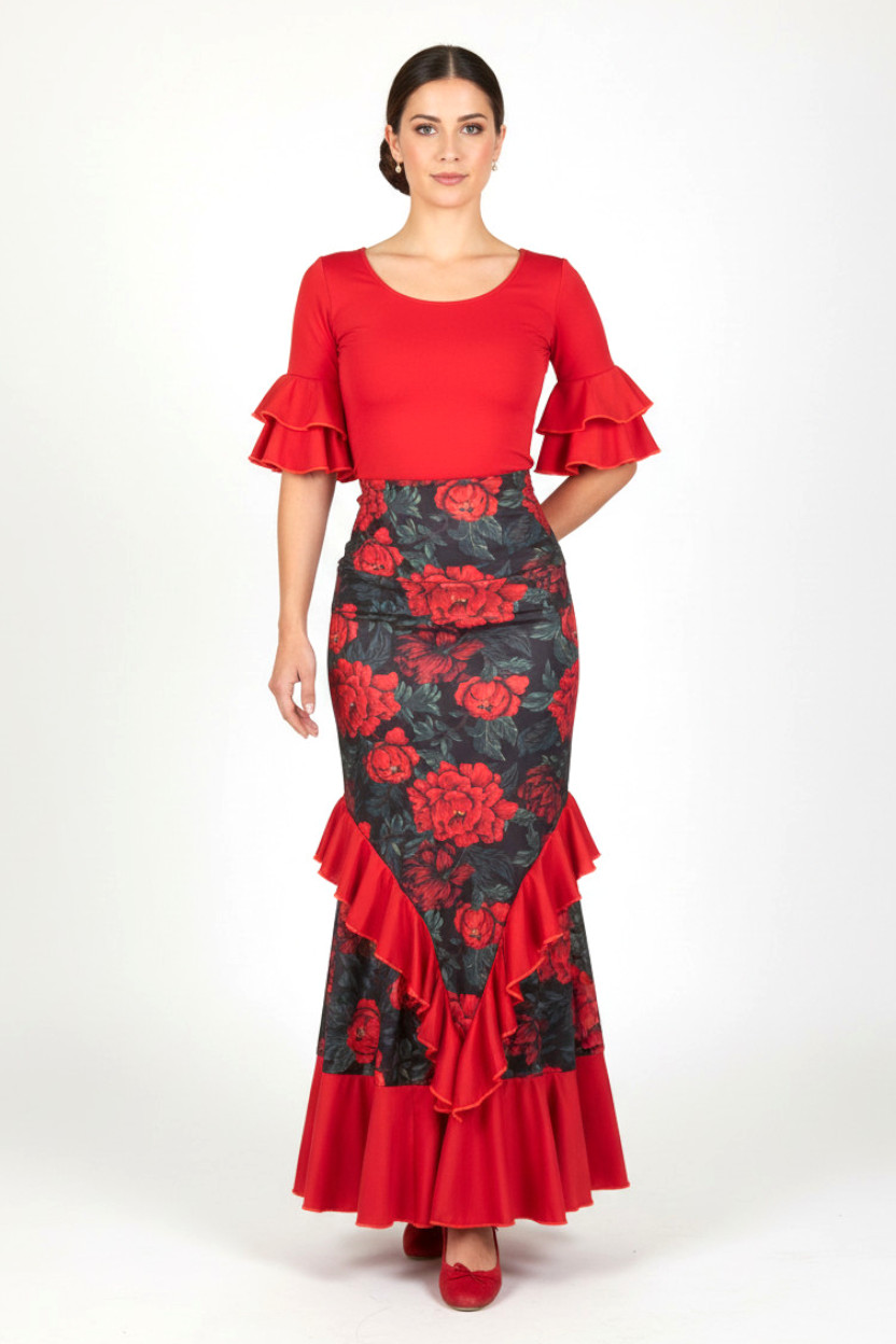 Happy dance. Faldas de Flamenco para Escenario y Ensayo. Ref. EF476