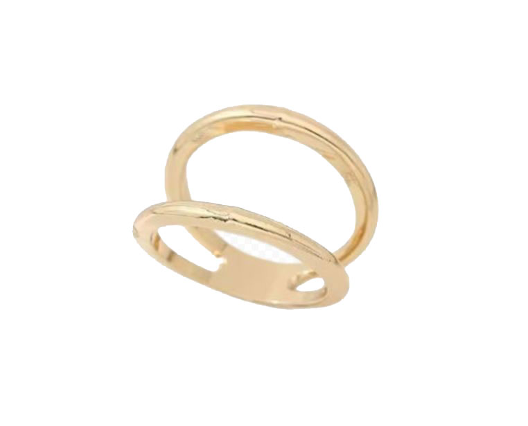 Anillo Broche Dorado para Mantón Forma Doble Aro