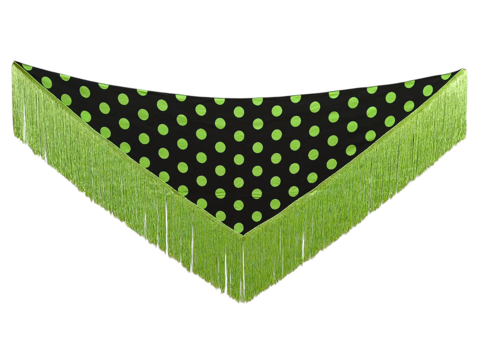 Petit châle Noir à Pois Pistache