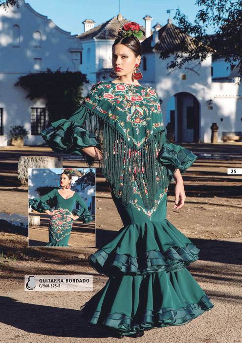 Traje Flamenca Modelo Guitarra Bordado FlamencoExport