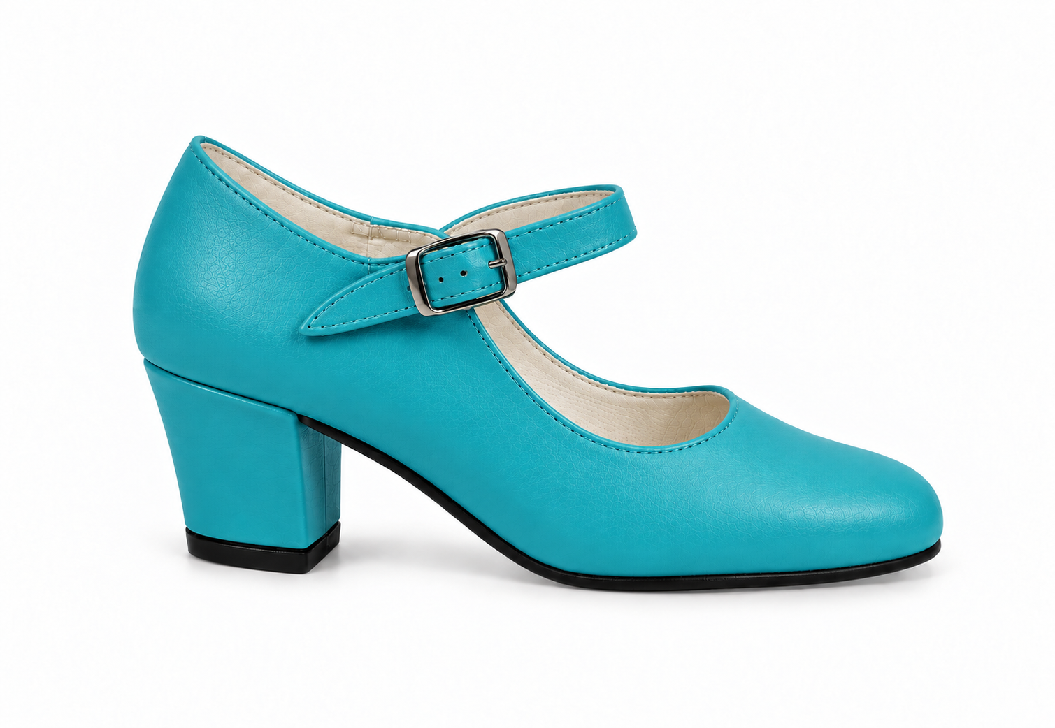 Zapatos para baile flamenco. Turquesa