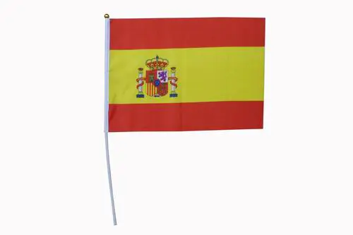 Fanion Drapeau espagnol. Lot de 24 unités. 42 x 31 cm