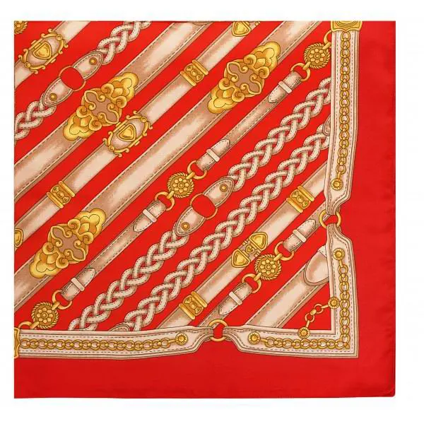Pañuelo para Traje Campero (Fajin). Ref.53 Tono Beig y Rojo