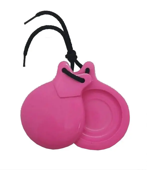 Pink Fiber Semi-professional Concert Castanets with double soundbox  nº4 by Castañuelas del Sur
