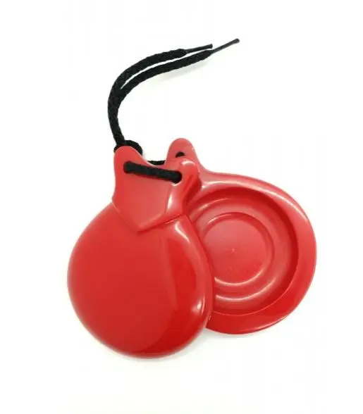 Red Fiber Semi-professional Concert Castanets with double soundbox nº4 by Castañuelas del Sur