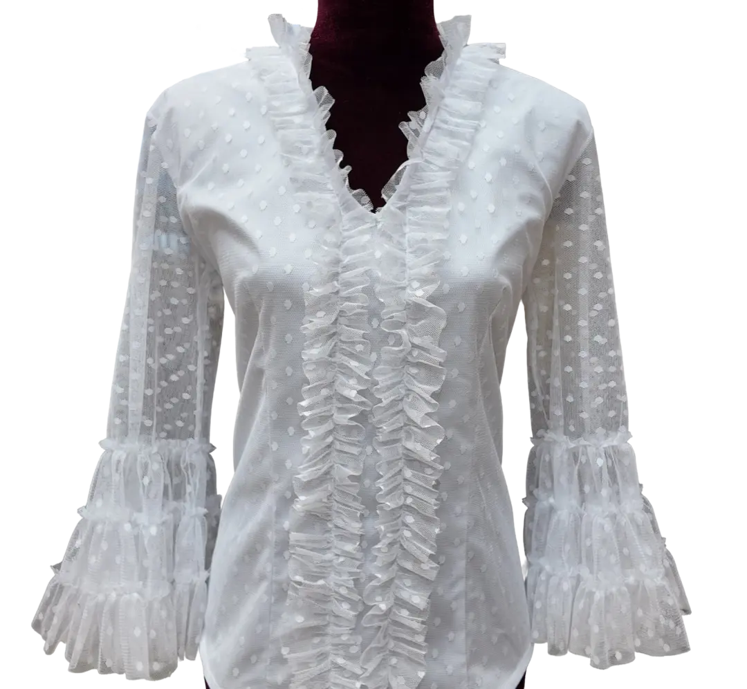 Blusas de Plumeti en Color Blanco
