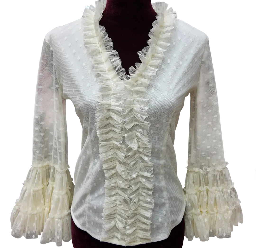 Blusas de Plumeti en Color Marfil