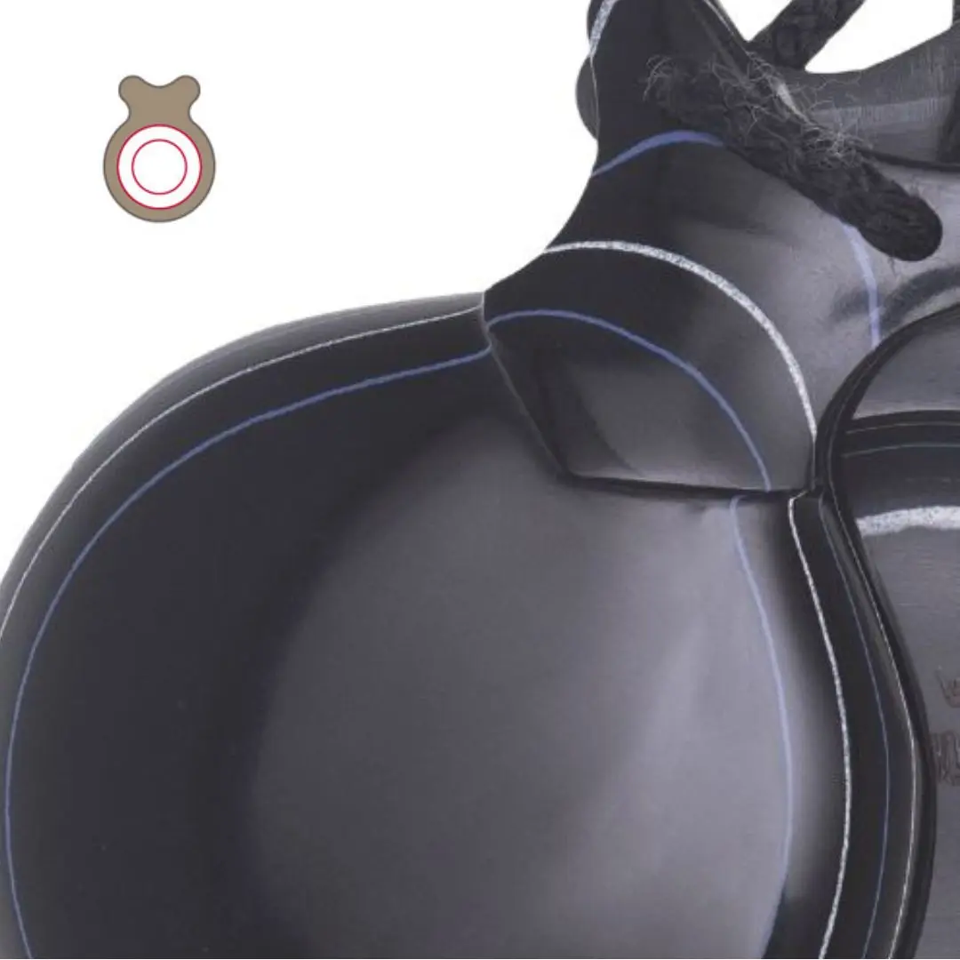 Capricho Black Glass Castanets with White and Blue Veined Glass. Double Soundbox. Castañuelas del Sur