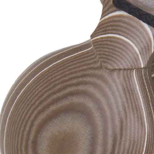 Professional Castanets of Caramel Veined White Cloth. Castañuelas del Sur