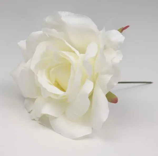 Petite rose de Cadix. 10cm. Blanc