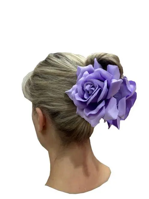 ローズ・ブロッサム・ヘアクリップ モーヴ