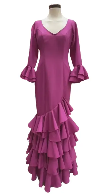 Taille 38. Robe Flamenco Modèle Lolita. Bougainvillier