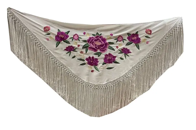 Châles Flamenco Brodés de Fleurs