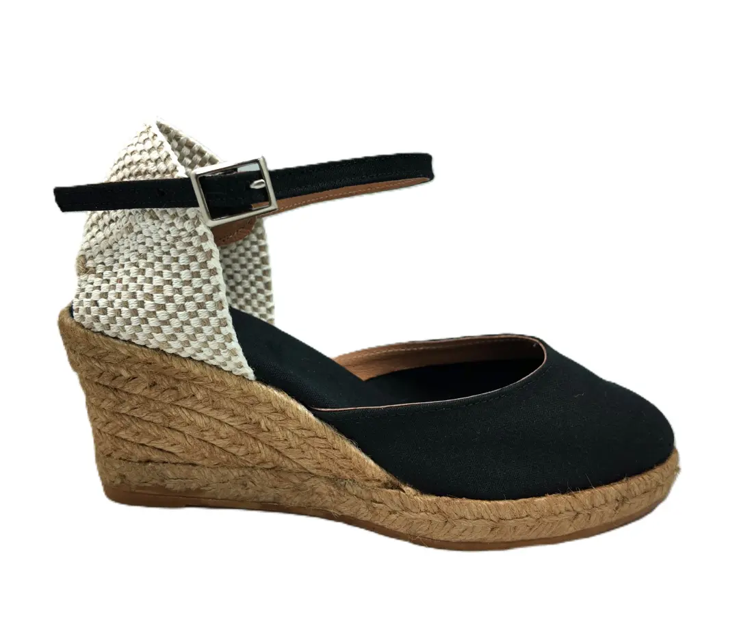 Espadrilles Flamenco pour les Foires. Noir