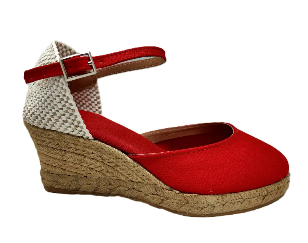 Espadrilles pour les foires de flamenco. Rouge