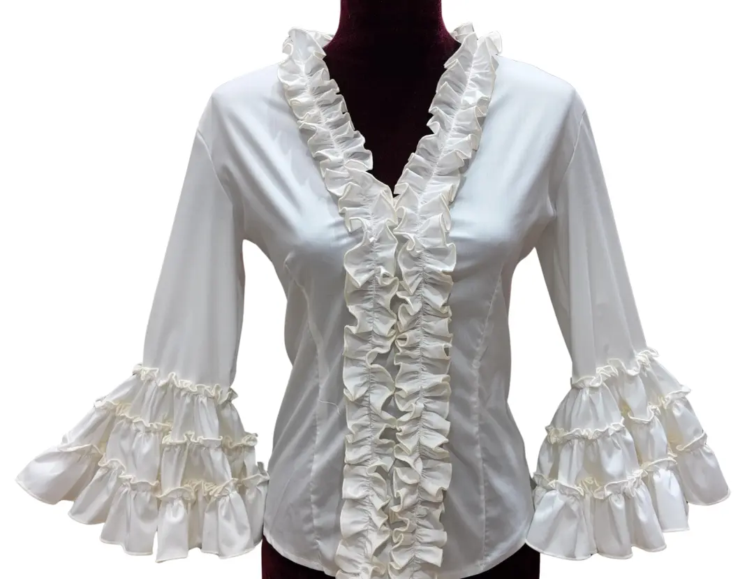 Blusas de Flamenca con Volantes. Marfil