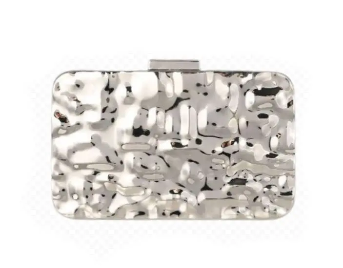 Metallic Silver Clutch
