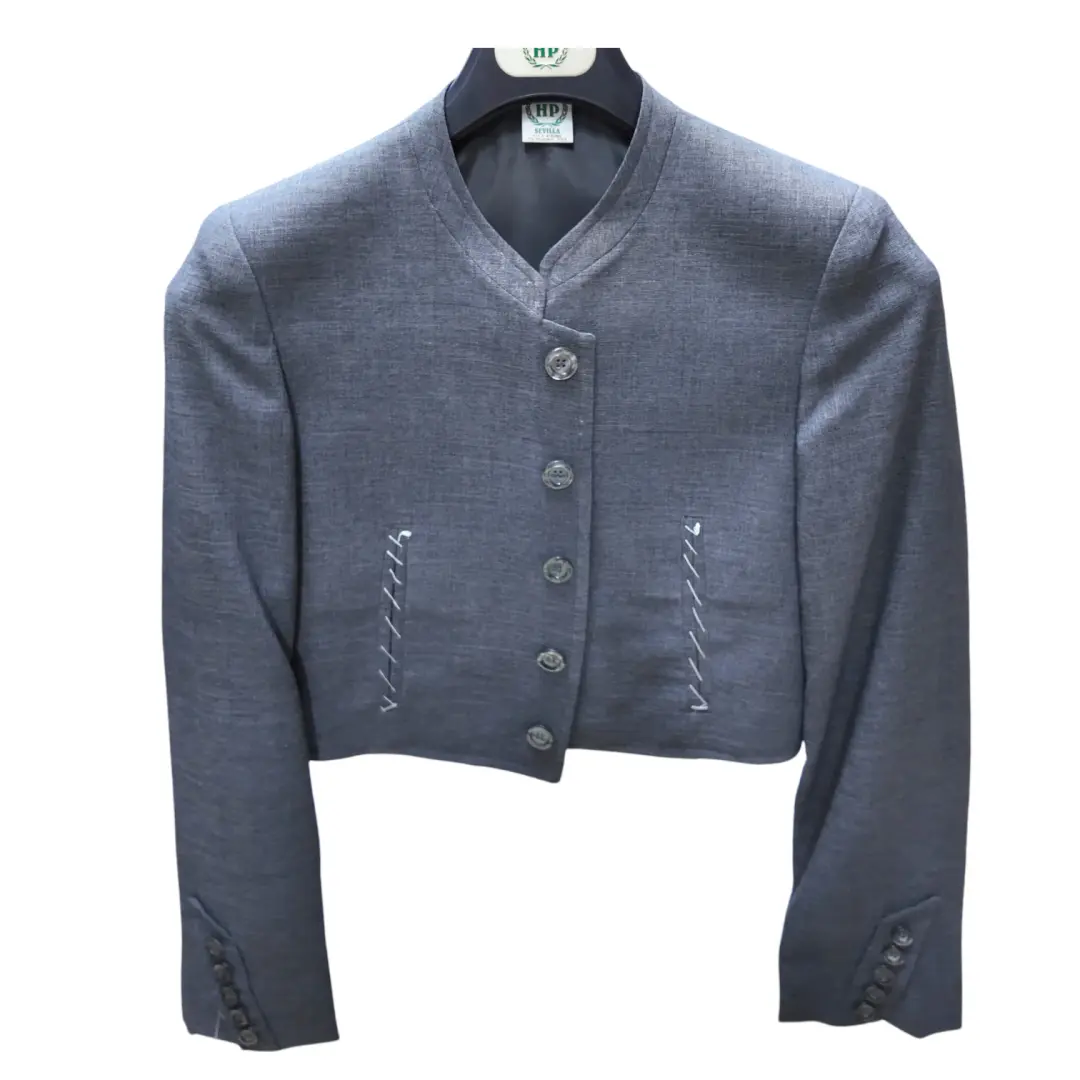 Campera Jacket on Sale. Imitation Alpaca in Greyish Blue . Size - 48