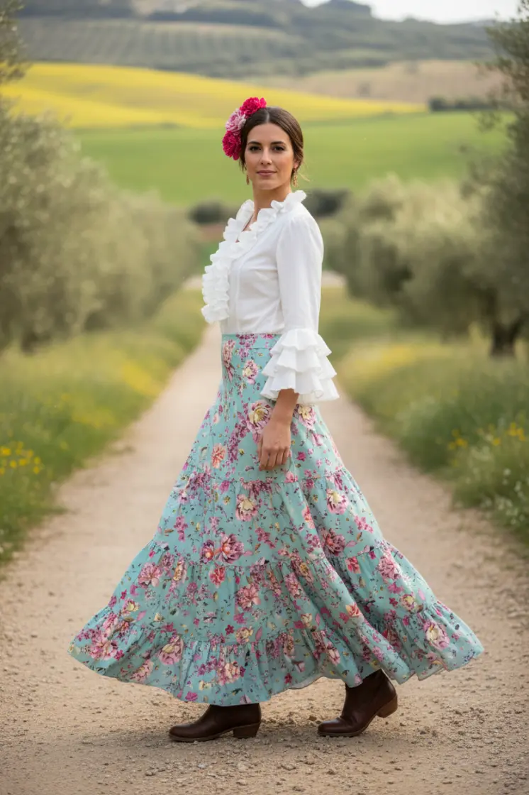 Lightweight designed skirts for El Rocío