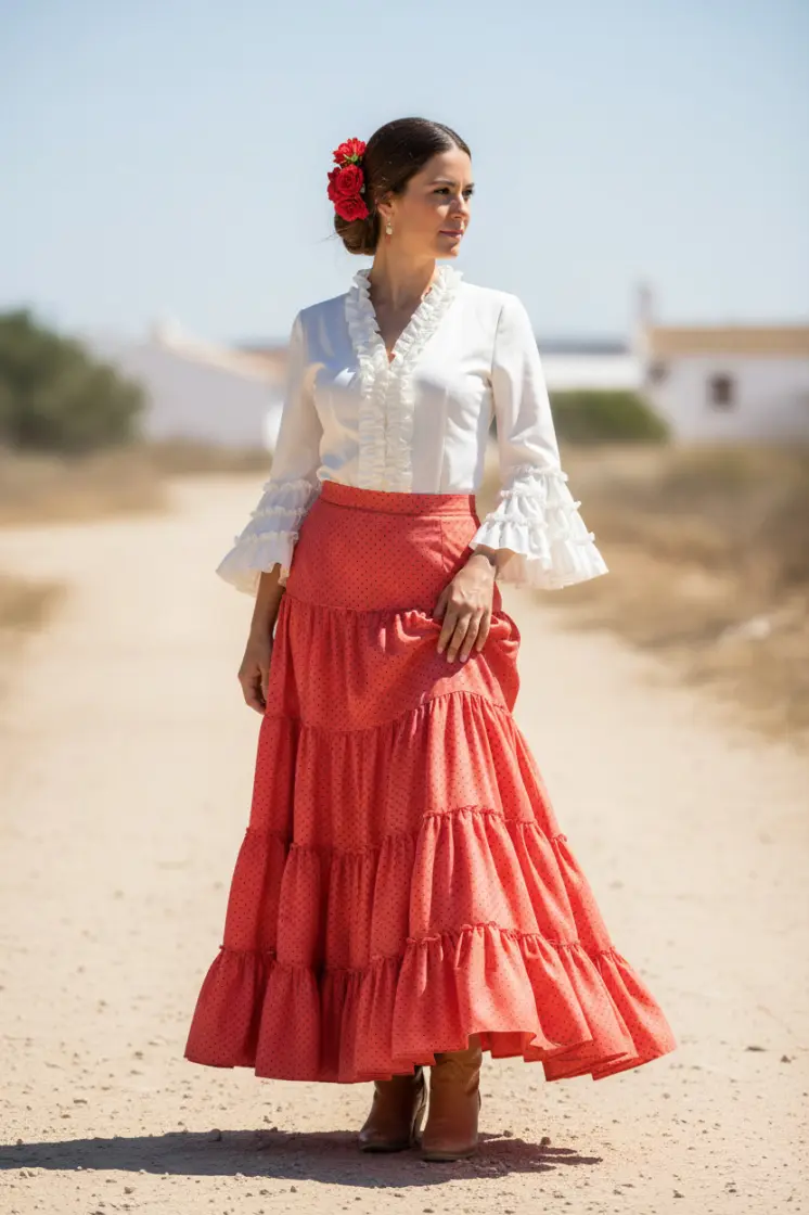 Lightweight designed skirts for El Rocío