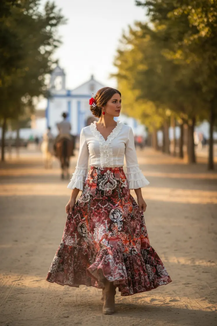 Lightweight designed skirts for El Rocío