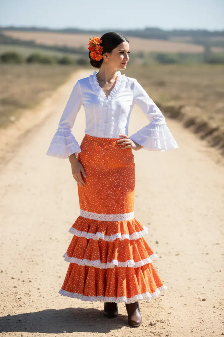 Lightweight designed skirts for El Rocío
