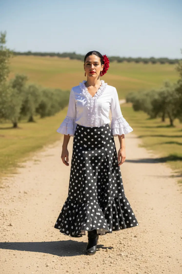 Lightweight designed skirts for El Rocío