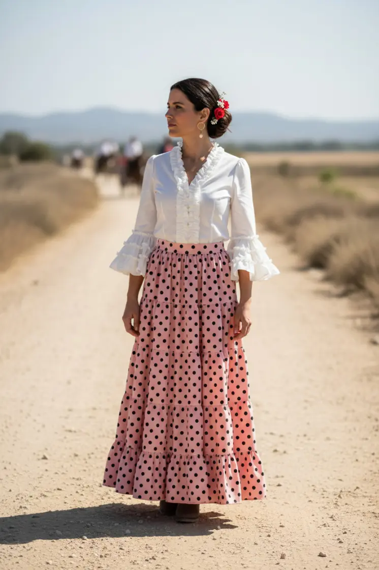 Lightweight designed skirts for El Rocío
