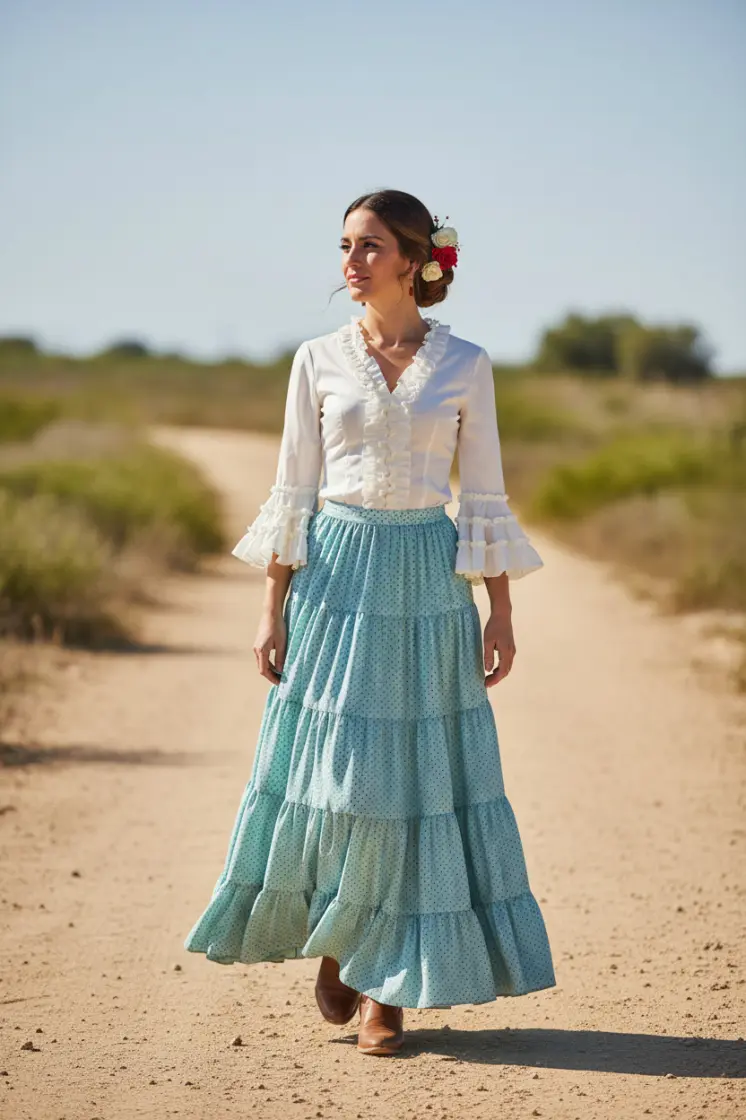 Lightweight designed skirts for El Rocío