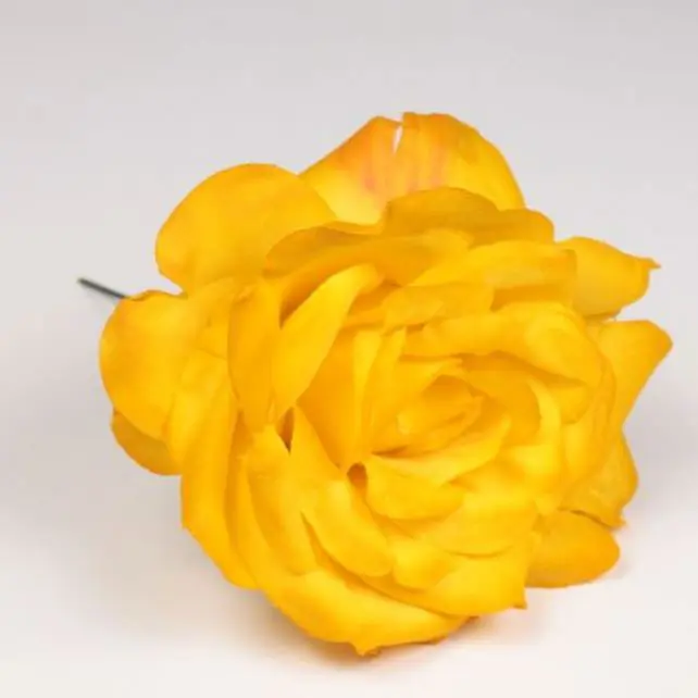 Toledo Rose. Yellow Flamenco Flower. 13cm