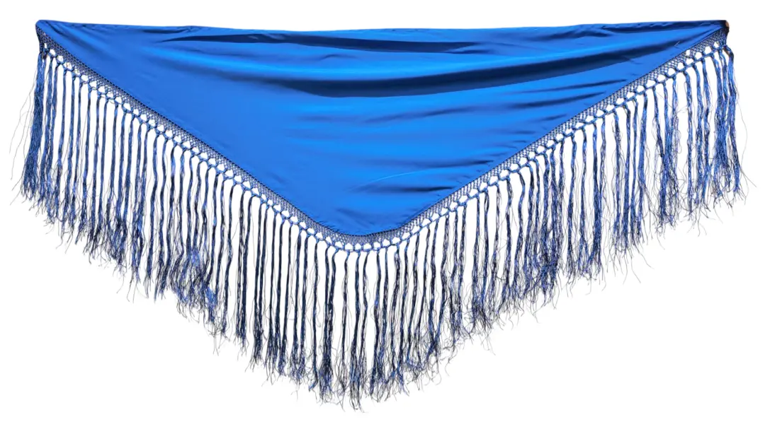 Mantoncillo liso en crespón. Ref. 252 esp. Medidas: 110 X 50 cm. Fleco: 30 cm.