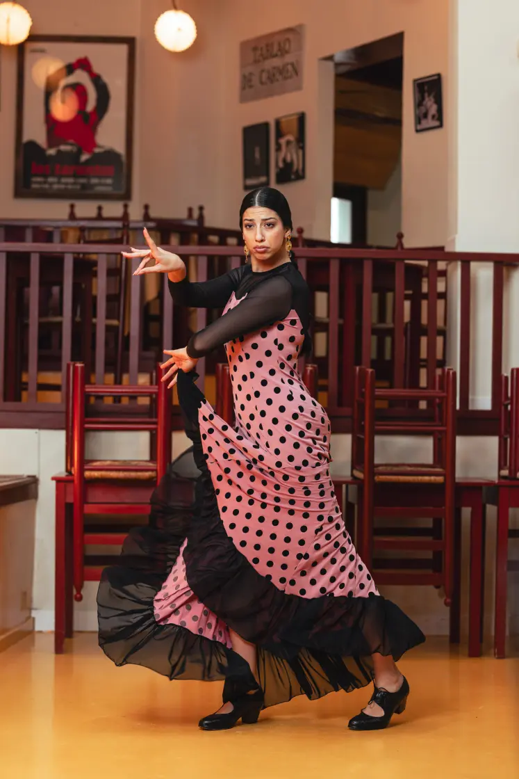 Robe Tanguillo en Jersey Élastique Imprimé. Davedans