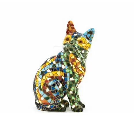 ガウディ・モザイク 猫. 10cm