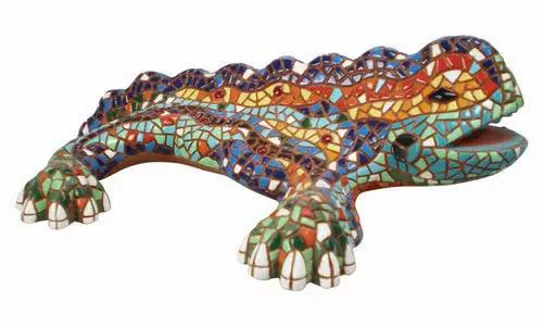 Iman Dragon Parque Güell estilo Gaudí. 7cm