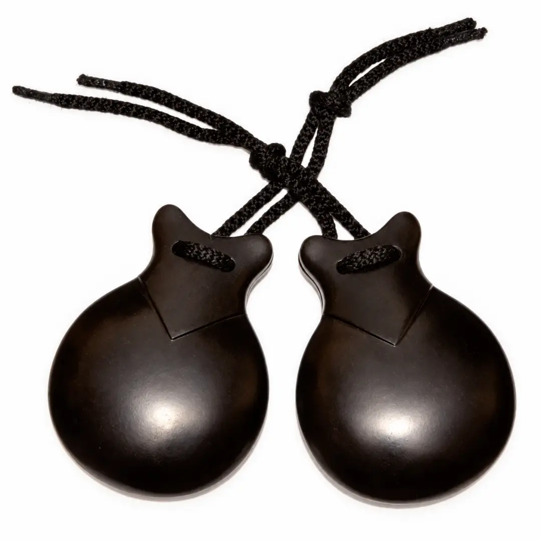 Black Fiber Castanets by Jale with V-Shaped Ears