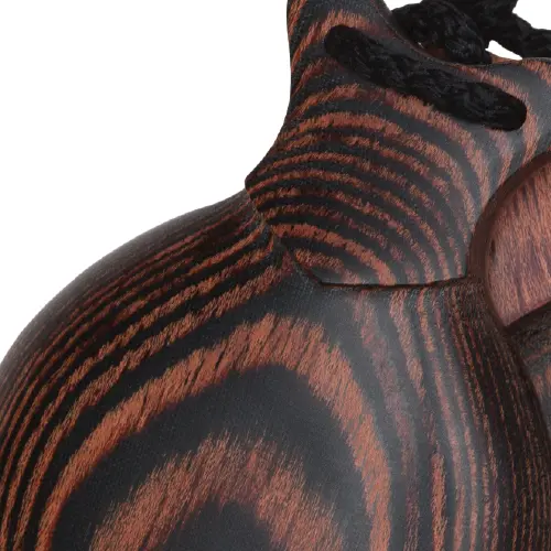 Brown-grained Professional Wooden Castanets with V-Shaped Ears by Castañuelas del Sur
