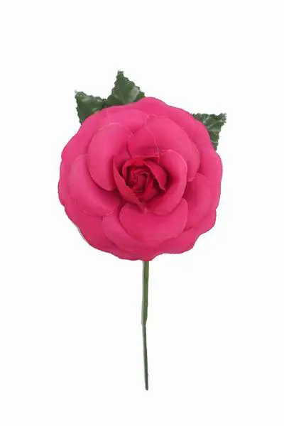 ピンク コサージュバラ 無地ミディアムサイズ CH. 布地. 9cm