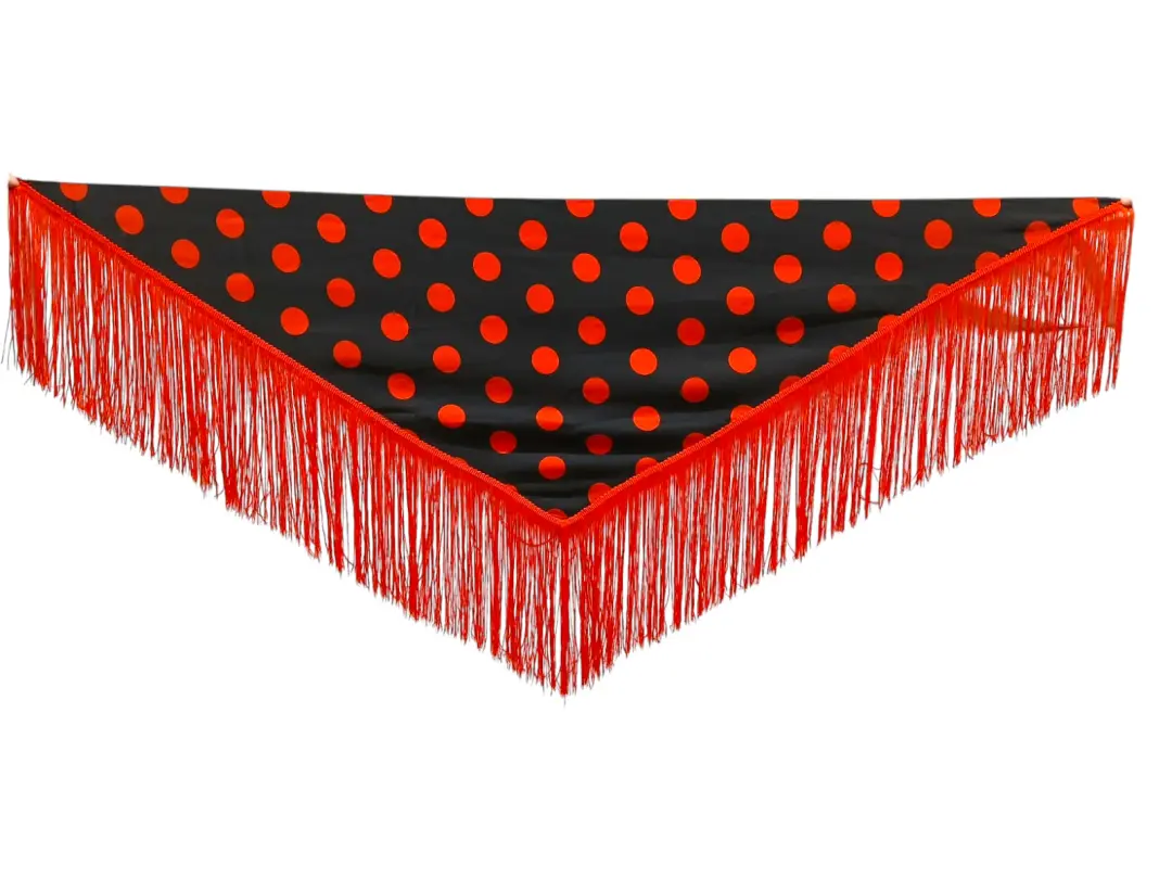Mantoncillo Negro Lunares Rojos