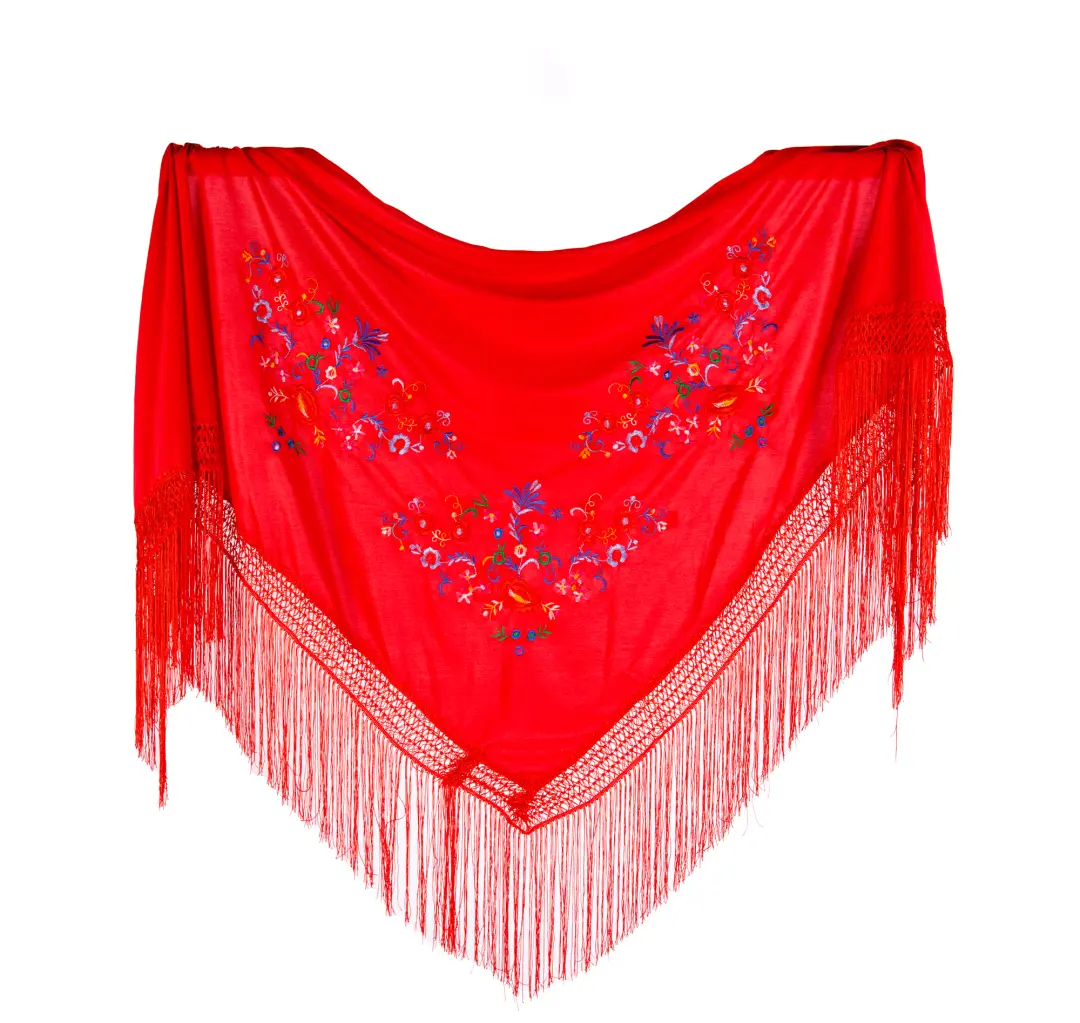Châle brodé fabriqué en Chine. 160cmX80cm