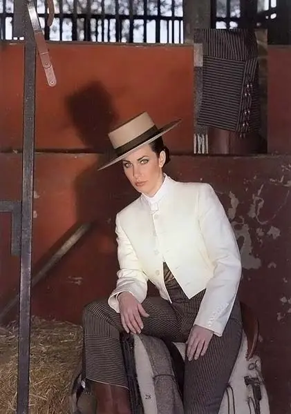 Linen Off-White Campera Jacket  and Brown Pinstripe Stretchable Calzona Trousers for Charms