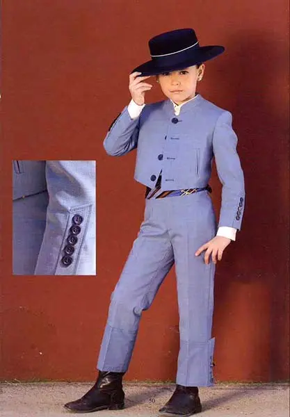 Traje Campero Cuadritos Lycra Azafata para Niños