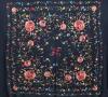Handmade Manila Embroidered Shawl. Natural Silk. Ref. 1010620NGCOLSLMN