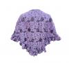 Embroidered small shawl with flounce. Lilac
