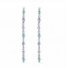 Sterling Silver Rhodium Plated Earrings with Coloured Rhinestones