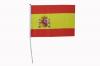 スペイン国旗 スティック付き. 24本パック. 42cmX31cm