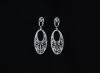 Rhodium Earrings for Bride with Swarovski Crystals ref. 51210