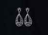 Rhodium Earrings for Bride with Swarovski Crystals ref. 51410