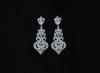 Rhodium Earrings for Bride with Swarovski Crystals ref. 80613