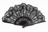 Black Lace Fan for Ceremony. Ref. 494NG