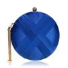 Round Dark Blue Clutch for Wedding Guest
